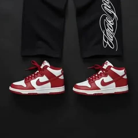 Red sneakers